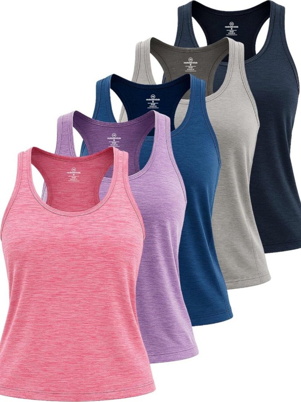 5 Pack Women's Sleeveless Dry Fit Tank Tops for Gym, Yoga & Athletic Workouts